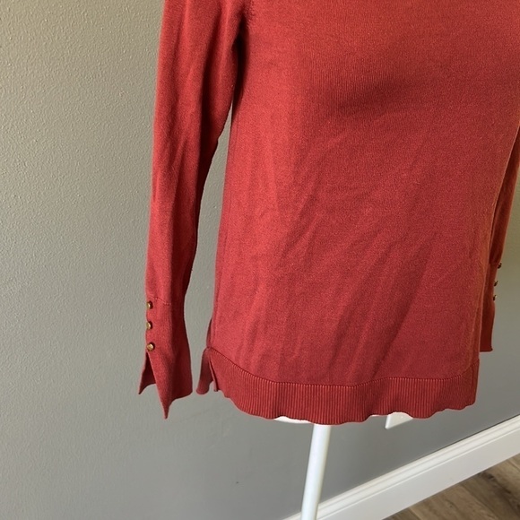 Philosphy Red Sweater with Gold Button Detail - Picture 3 of 10